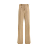 Beige Camel Hair  Casual Pants